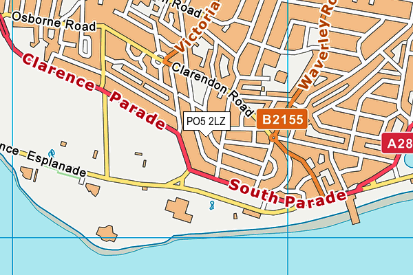 PO5 2LZ map - OS VectorMap District (Ordnance Survey)