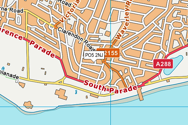 PO5 2NJ map - OS VectorMap District (Ordnance Survey)