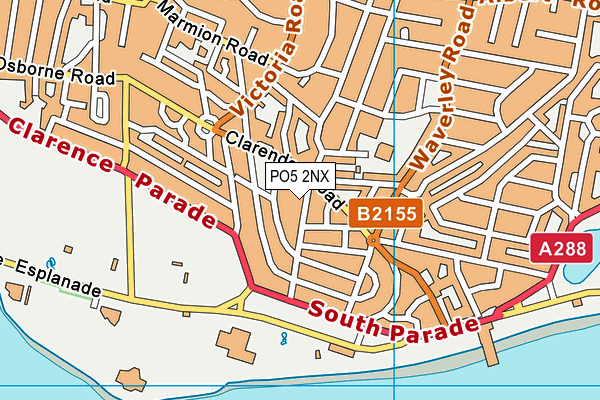 PO5 2NX map - OS VectorMap District (Ordnance Survey)