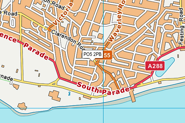 PO5 2PB map - OS VectorMap District (Ordnance Survey)