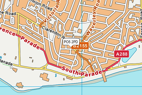 PO5 2PD map - OS VectorMap District (Ordnance Survey)