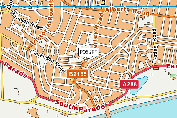 PO5 2PF map - OS VectorMap District (Ordnance Survey)