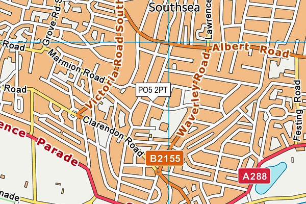 PO5 2PT map - OS VectorMap District (Ordnance Survey)