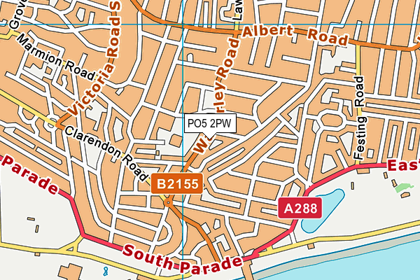 PO5 2PW map - OS VectorMap District (Ordnance Survey)