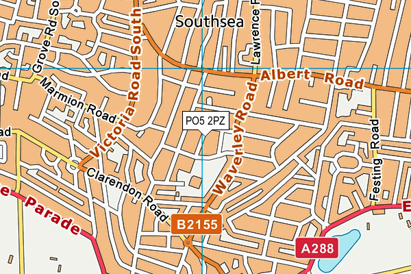 PO5 2PZ map - OS VectorMap District (Ordnance Survey)