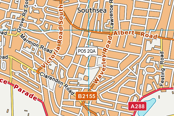 PO5 2QA map - OS VectorMap District (Ordnance Survey)