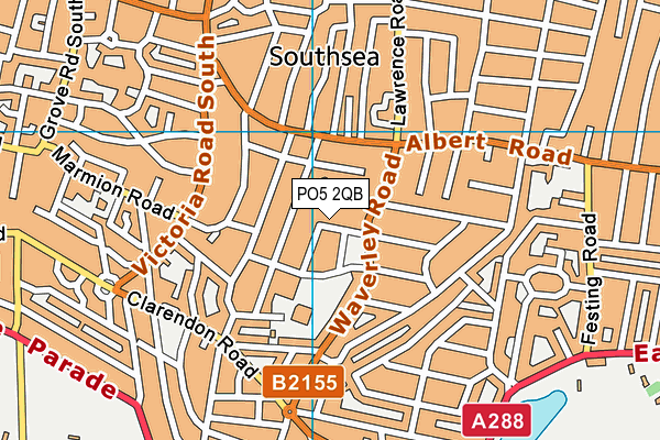 PO5 2QB map - OS VectorMap District (Ordnance Survey)
