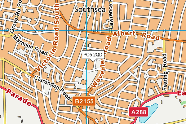 PO5 2QD map - OS VectorMap District (Ordnance Survey)