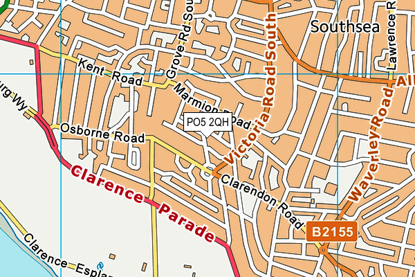 PO5 2QH map - OS VectorMap District (Ordnance Survey)