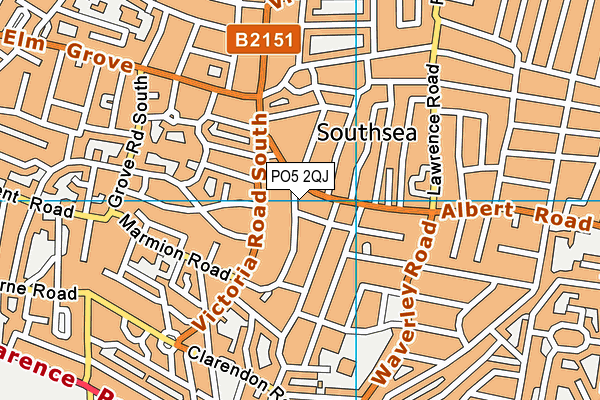 PO5 2QJ map - OS VectorMap District (Ordnance Survey)