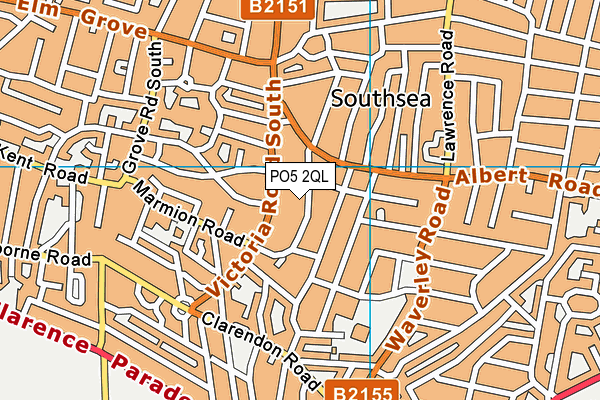 PO5 2QL map - OS VectorMap District (Ordnance Survey)