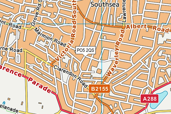 PO5 2QS map - OS VectorMap District (Ordnance Survey)