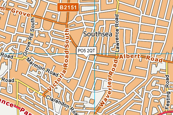 PO5 2QT map - OS VectorMap District (Ordnance Survey)