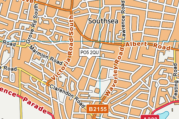 PO5 2QU map - OS VectorMap District (Ordnance Survey)