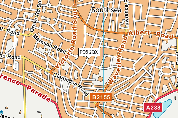 PO5 2QX map - OS VectorMap District (Ordnance Survey)