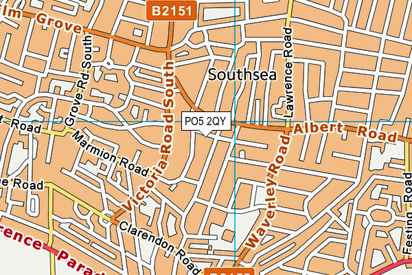 PO5 2QY map - OS VectorMap District (Ordnance Survey)