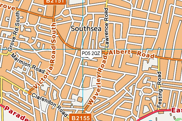 PO5 2QZ map - OS VectorMap District (Ordnance Survey)