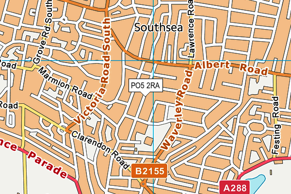 PO5 2RA map - OS VectorMap District (Ordnance Survey)