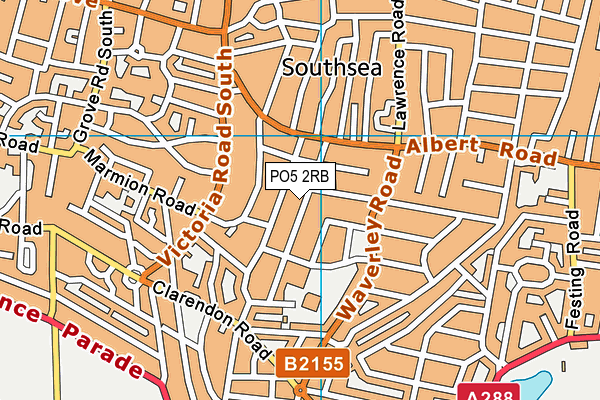 PO5 2RB map - OS VectorMap District (Ordnance Survey)