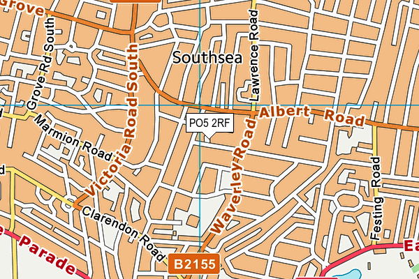 PO5 2RF map - OS VectorMap District (Ordnance Survey)