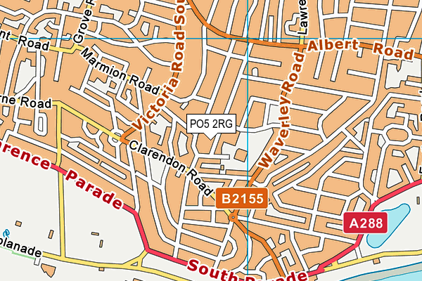 PO5 2RG map - OS VectorMap District (Ordnance Survey)