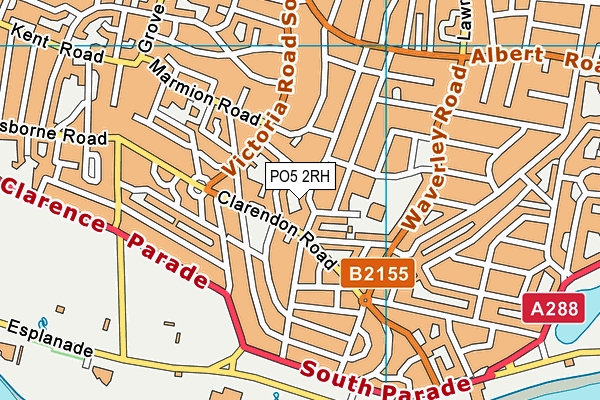 PO5 2RH map - OS VectorMap District (Ordnance Survey)