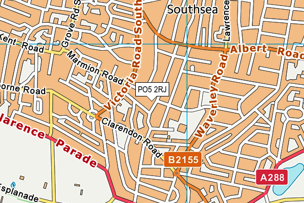 PO5 2RJ map - OS VectorMap District (Ordnance Survey)