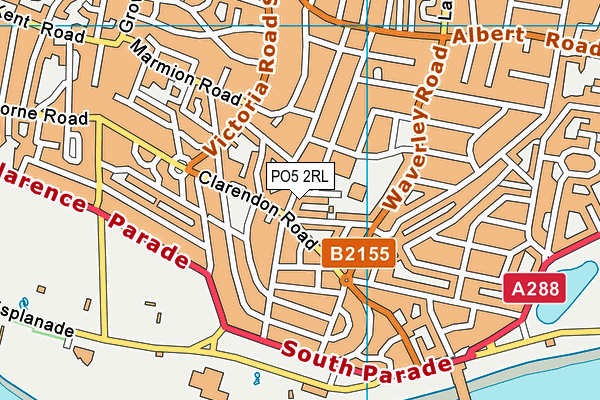 PO5 2RL map - OS VectorMap District (Ordnance Survey)