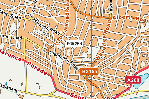 PO5 2RN map - OS VectorMap District (Ordnance Survey)