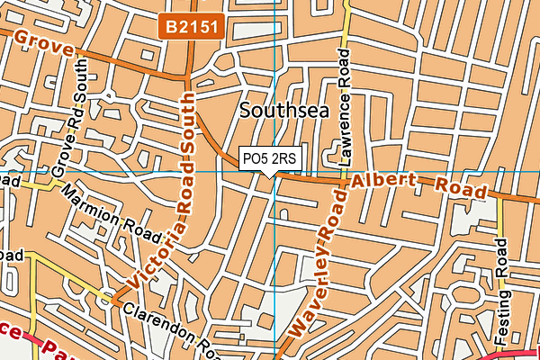 PO5 2RS map - OS VectorMap District (Ordnance Survey)