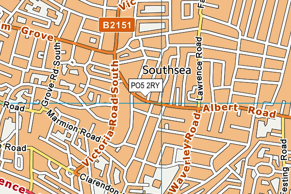 PO5 2RY map - OS VectorMap District (Ordnance Survey)