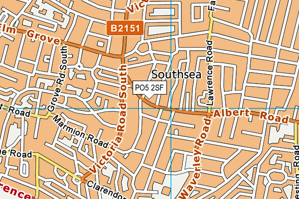 Ed's Gym map (PO5 2SF) - OS VectorMap District (Ordnance Survey)