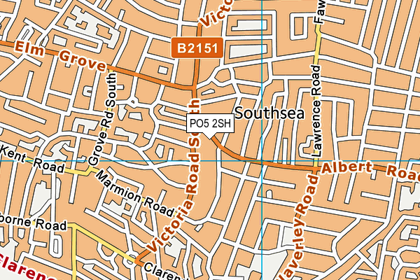 PO5 2SH map - OS VectorMap District (Ordnance Survey)