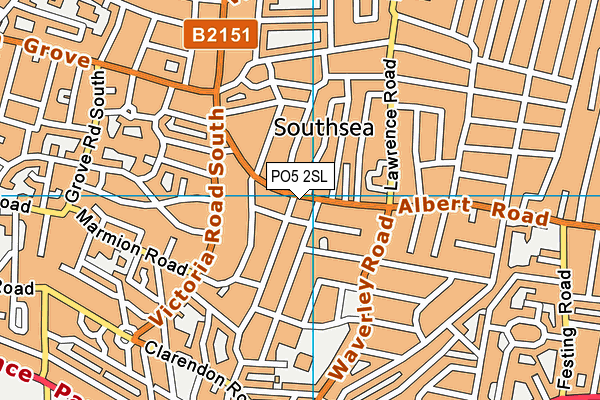 PO5 2SL map - OS VectorMap District (Ordnance Survey)