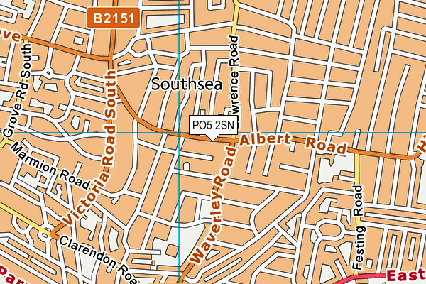 PO5 2SN map - OS VectorMap District (Ordnance Survey)