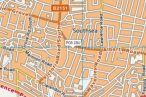 PO5 2SU map - OS VectorMap District (Ordnance Survey)