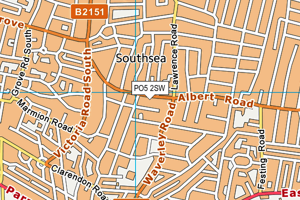 PO5 2SW map - OS VectorMap District (Ordnance Survey)