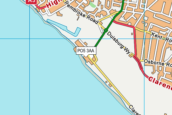 Clarence Pier Sports Ground map (PO5 3AA) - OS VectorMap District (Ordnance Survey)