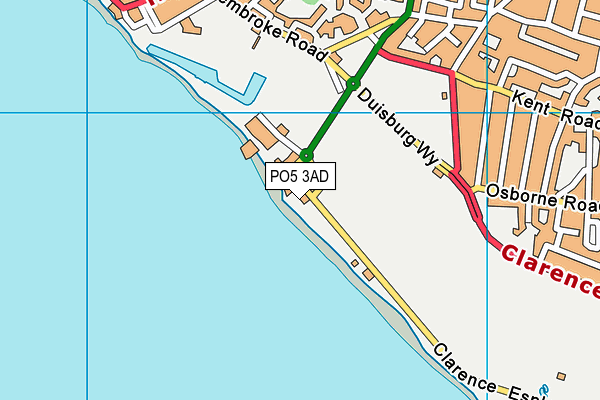 PO5 3AD map - OS VectorMap District (Ordnance Survey)