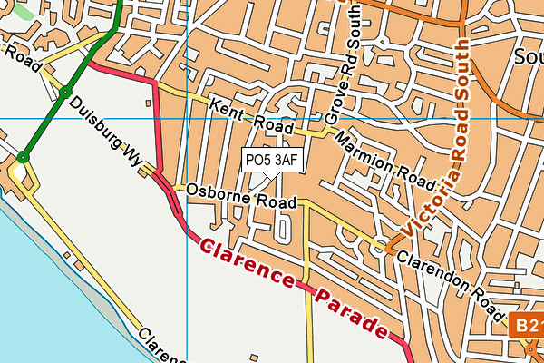 PO5 3AF map - OS VectorMap District (Ordnance Survey)