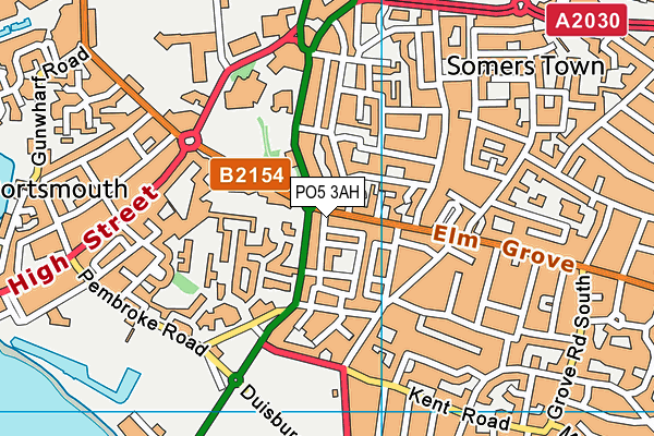 PO5 3AH map - OS VectorMap District (Ordnance Survey)