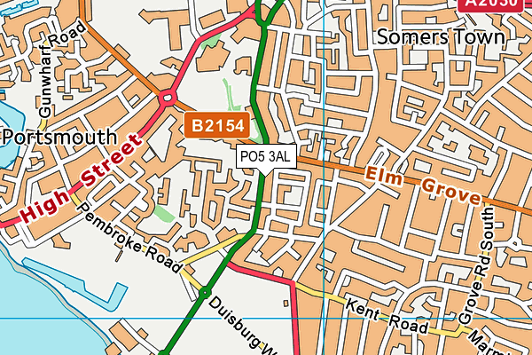 PO5 3AL map - OS VectorMap District (Ordnance Survey)