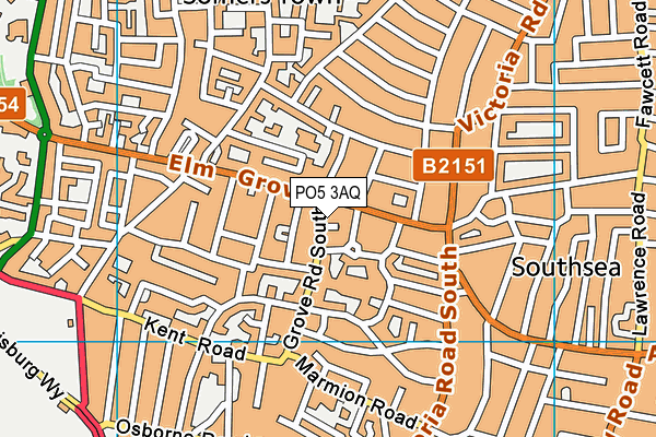 PO5 3AQ map - OS VectorMap District (Ordnance Survey)