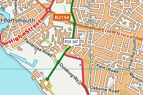 PO5 3AT map - OS VectorMap District (Ordnance Survey)