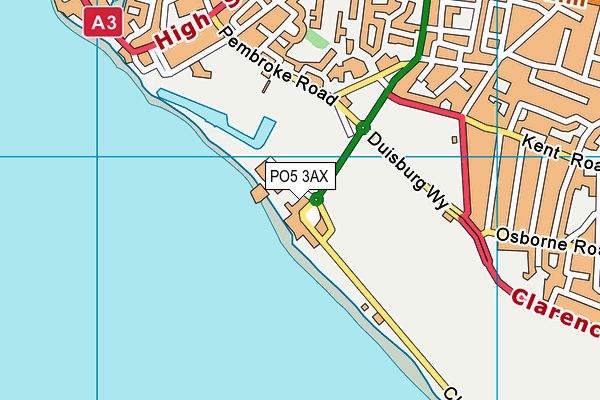 PO5 3AX map - OS VectorMap District (Ordnance Survey)