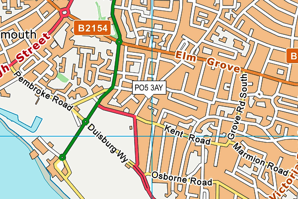 PO5 3AY map - OS VectorMap District (Ordnance Survey)