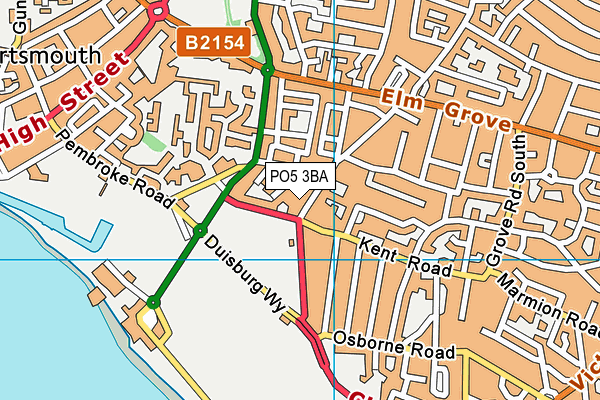 PO5 3BA map - OS VectorMap District (Ordnance Survey)