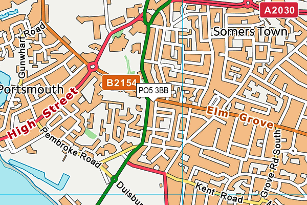 PO5 3BB map - OS VectorMap District (Ordnance Survey)