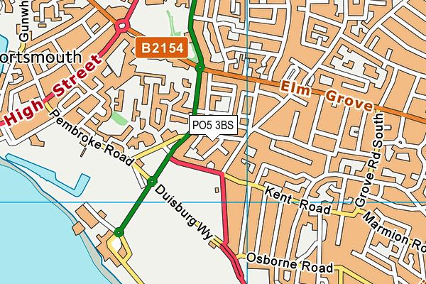 PO5 3BS map - OS VectorMap District (Ordnance Survey)