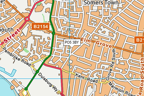 PO5 3BY map - OS VectorMap District (Ordnance Survey)